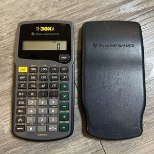 Texas Instruments TI-30Xa Solar Scientific Calculator & Cover - Tested & Works